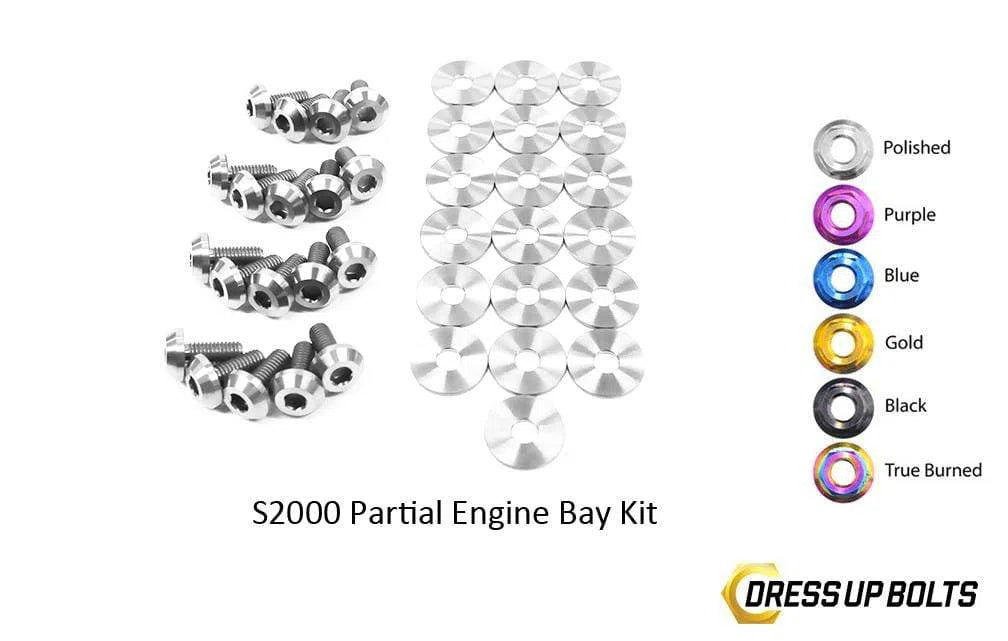 Honda S2000 (2000-2009) AP1/AP2 Titanium Dress Up Bolts Partial Engine Bay Kit-DSG Performance-USA