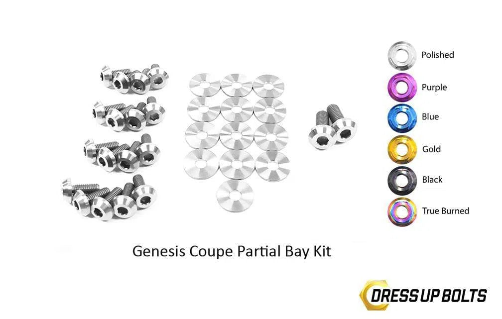 Hyundai Genesis Coupe (2009-2016) Titanium Dress Up Bolts Partial Engine Bay Kit-DSG Performance-USA
