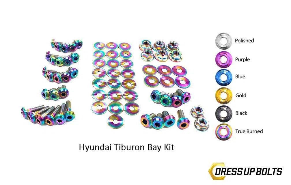 Hyundai Tiburon (2003-2008) Titanium Dress Up Bolts Engine Bay Kit-DSG Performance-USA