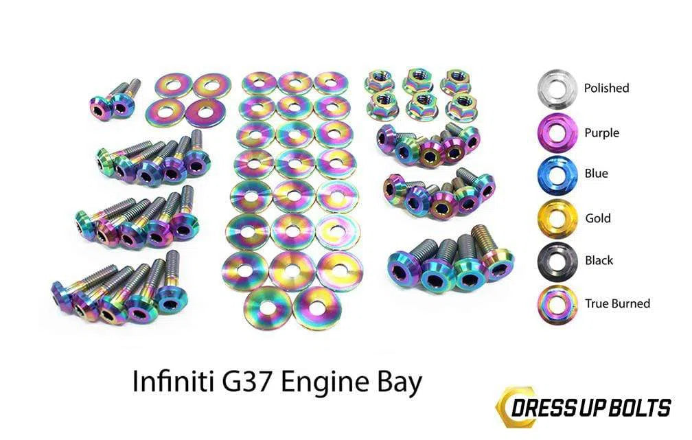 Infiniti G37 Coupe and Sedan (2008-2013) Titanium Dress Up Bolts Engine Bay Kit-DSG Performance-USA