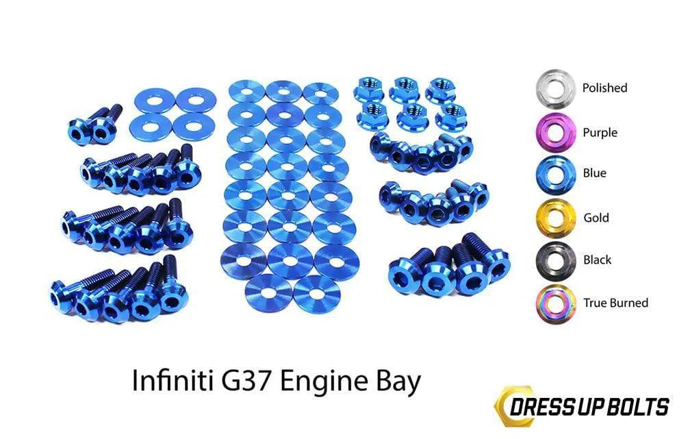 Infiniti G37 Coupe and Sedan (2008-2013) Titanium Dress Up Bolts Engine Bay Kit-DSG Performance-USA