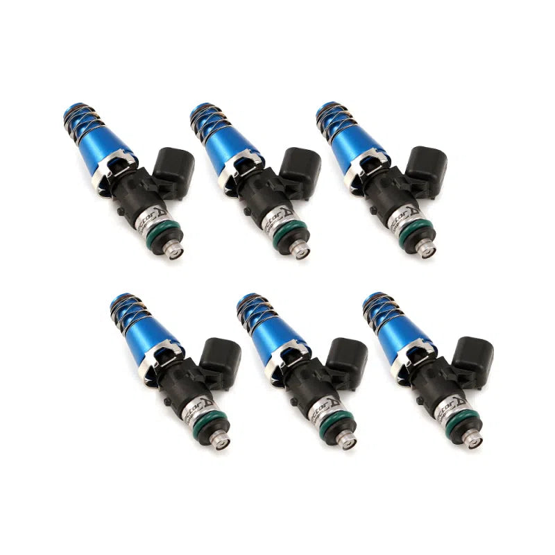 Injector Dynamics 1700cc Injectors - 60mm Length - 11mm Blue Top - 14mm Lower O-Ring (Set of 6)-DSG Performance-USA