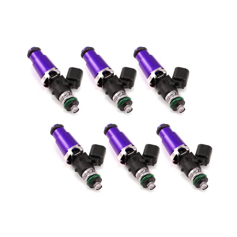 Injector Dynamics 1700cc Injectors - 60mm Length - 14mm Purple Top - 14mm Lower O-Ring (Set of 6)-DSG Performance-USA