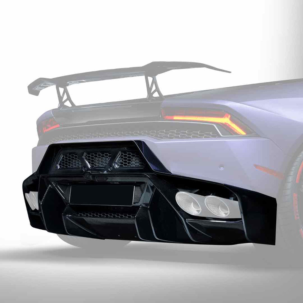 Lamborghini Huracan Novara Edizione Aero Rear Bumper with Rear Diffuser-DSG Performance-USA
