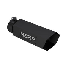Load image into Gallery viewer, MBRP Universal Hex Tip 4in Inlet 16in Length w/ Logo - Black Coated-DSG Performance-USA
