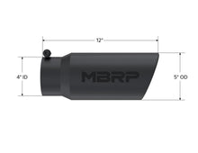 Load image into Gallery viewer, MBRP Universal Tip 5 O.D. Angled Rolled End 4 inlet 12 length - Black Finish-DSG Performance-USA