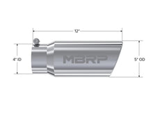 Load image into Gallery viewer, MBRP Universal Tip 5 O.D. Angled Rolled End 4 inlet 12 length-DSG Performance-USA