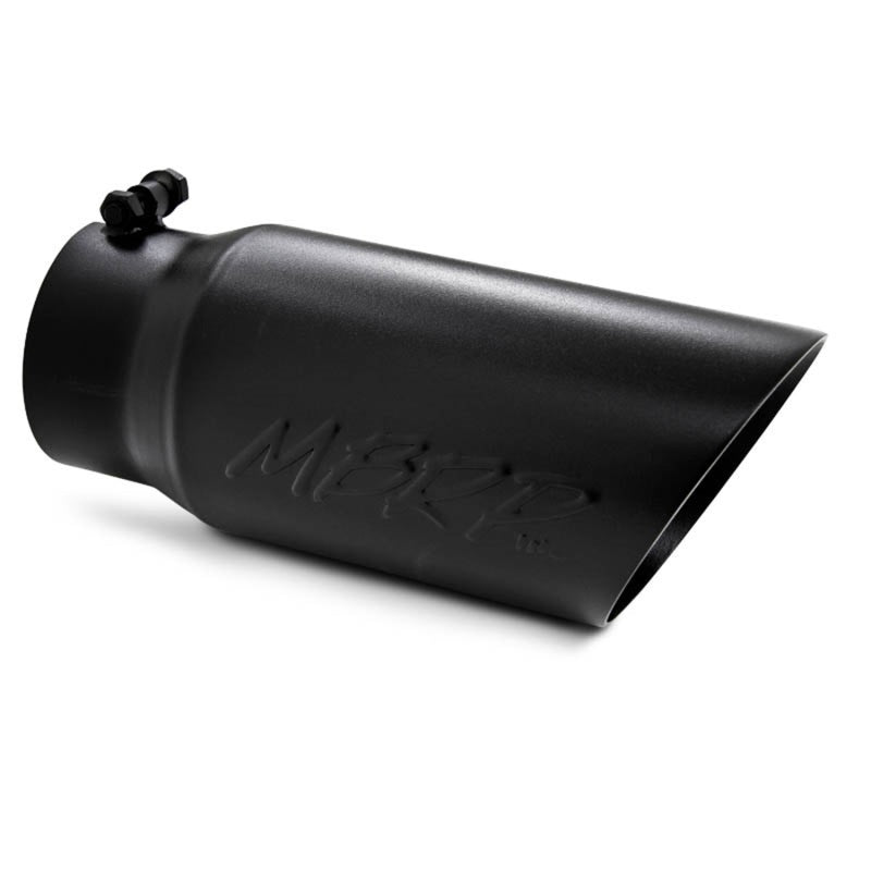 MBRP Universal Tip 5 O.D. Dual Wall Angled 4 inlet 12 length - Black Finish-DSG Performance-USA