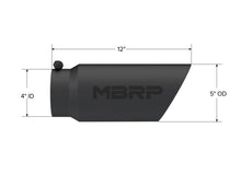 Load image into Gallery viewer, MBRP Universal Tip 5 O.D. Dual Wall Angled 4 inlet 12 length - Black Finish-DSG Performance-USA