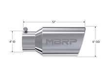 Load image into Gallery viewer, MBRP Universal Tip 6 O.D. Angled Rolled End 4 inlet 12 length-DSG Performance-USA