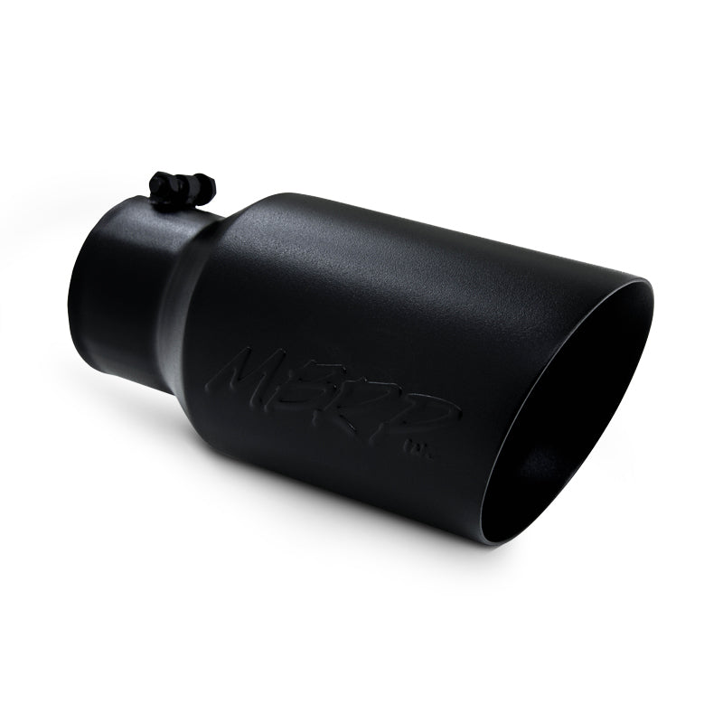 MBRP Universal Tip 6 O.D. Dual Wall Angled 4 inlet 12 length - Black Finish-DSG Performance-USA