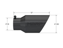Load image into Gallery viewer, MBRP Universal Tip 6 O.D. Dual Wall Angled 4 inlet 12 length - Black Finish-DSG Performance-USA