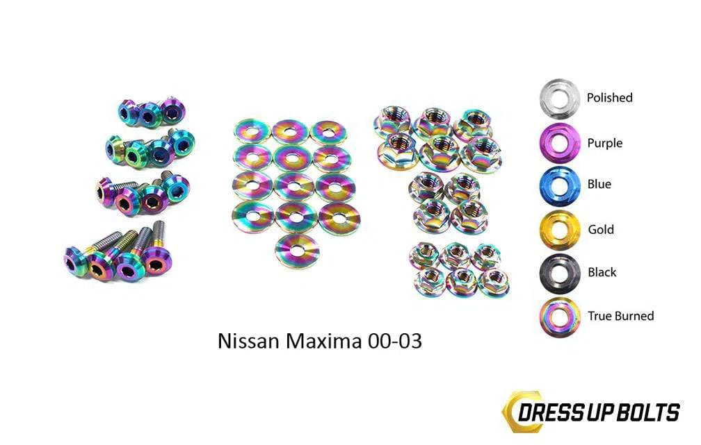 Nissan Maxima (2000-2003) Titanium Dress Up Bolts Engine Bay Kit-DSG Performance-USA