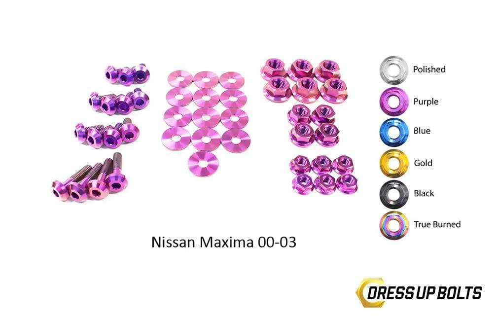 Nissan Maxima (2000-2003) Titanium Dress Up Bolts Engine Bay Kit-DSG Performance-USA