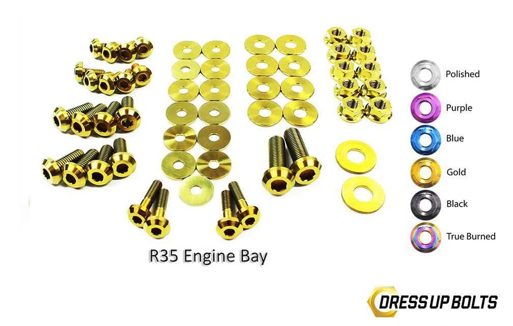 Nissan R35 GT-R (2007-2016) Titanium Dress Up Bolts Engine Bay Kit-DSG Performance-USA
