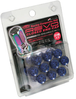 Project Kics Revo R40 Lug Nut Replacement Caps - Blue-DSG Performance-USA