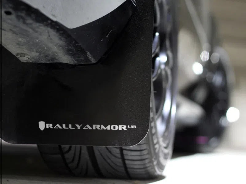 Rally Armor 12+ Subaru Impreza 5dr Hatch/4dr Sedan UR Black Mud Flap w/ White Logo-DSG Performance-USA