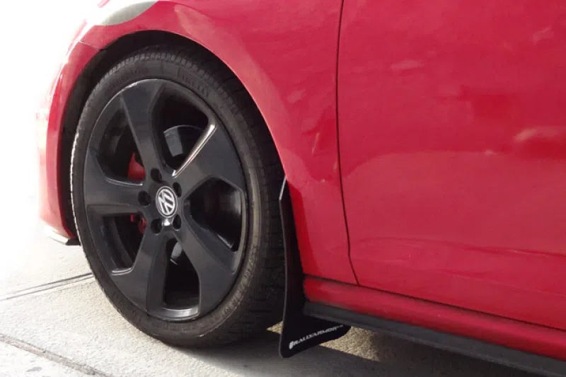 Rally Armor 2015+ VW Golf/GTI/TSI UR Black Mud Flap w/ White Logo-DSG Performance-USA