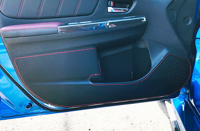 Revel GT Design Kick Panel Cover (Red Stitch) 16-19 Subaru WRX / WRX STI - 4 Pieces-DSG Performance-USA