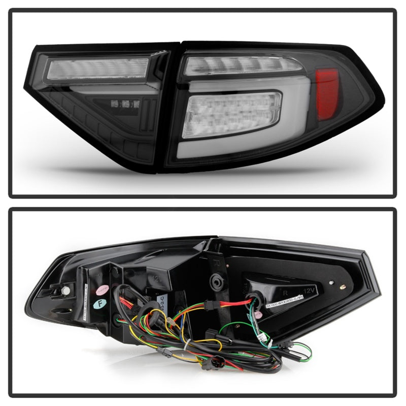 Spyder 08-14 Subara Impreza WRX Hatchback LED Tail Lights Seq Signal Black ALT-YD-SI085D-SEQ-BK-DSG Performance-USA