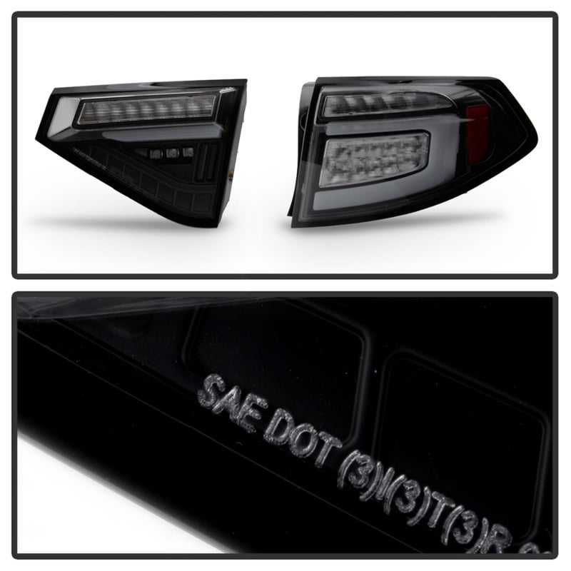 Spyder 08-14 Subara Impreza WRX Hatchback LED Tail Lights Seq Signal Blk Smoke ALT-YD-SI085D-SEQ-BSM-DSG Performance-USA