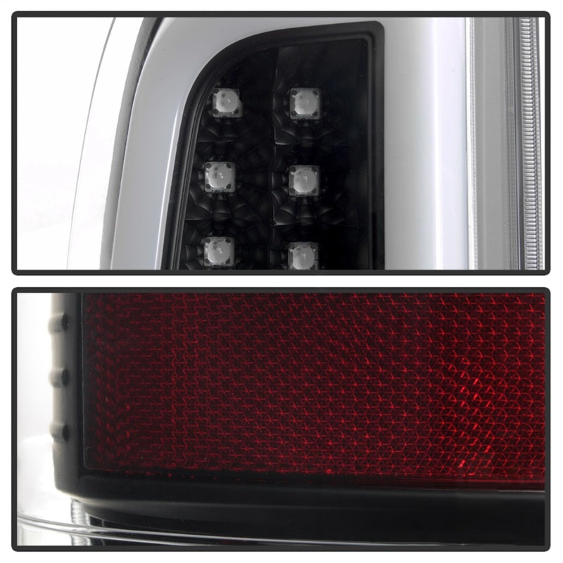 Spyder 08-16 Ford Super Duty F-250 V3 Light Bar LED Tail Lights - Black (ALT-YD-FS07V3-LBLED-BK)-DSG Performance-USA