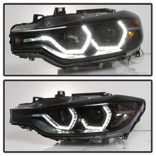 Load image into Gallery viewer, Spyder 12-14 BMW F30 3 Series 4DR Projector Headlights - LED DRL - Blk Smoke PRO-YD-BMWF3012-DRL-BSM-DSG Performance-USA