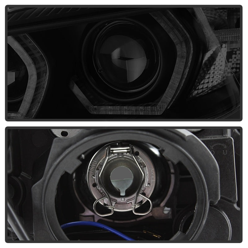 Spyder 12-14 BMW F30 3 Series 4DR Projector Headlights - LED DRL - Blk Smoke PRO-YD-BMWF3012-DRL-BSM-DSG Performance-USA