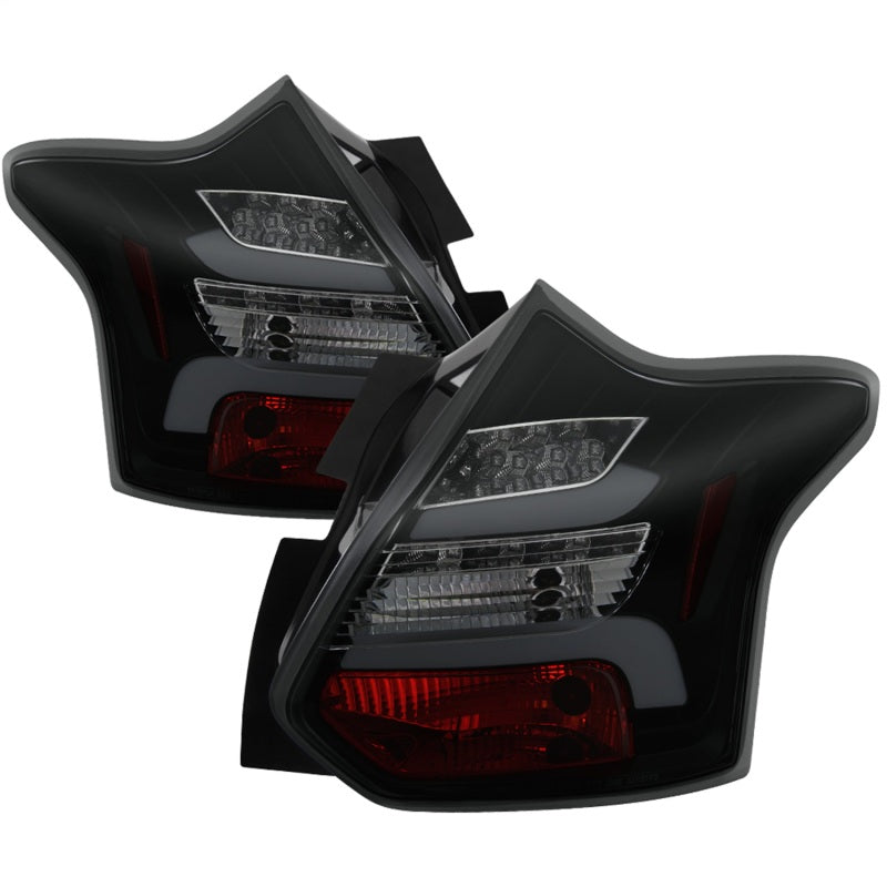 Spyder 12-14 Ford Focus 5DR LED Tail Lights - Black Smoke (ALT-YD-FF12-LED-BSM)-DSG Performance-USA
