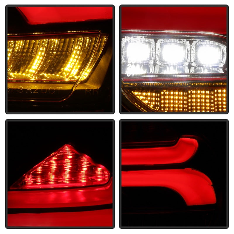 Spyder 15-17 Ford Focus Hatchback LED Tail Lights w/Indicator/Reverse - Black (ALT-YD-FF155D-LED-BK)-DSG Performance-USA