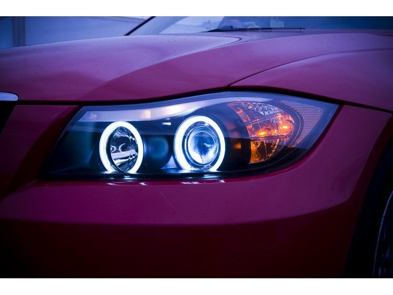 Spyder BMW E90 3-Series 06-08 4DR Projector CCFL Halo - Eyebrow Bulb Blk- PRO-YD-BMWE9005-CCFL-BK-DSG Performance-USA