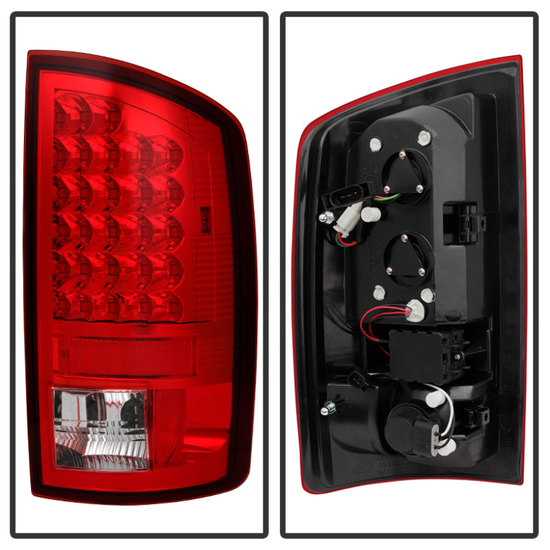 Spyder Dodge Ram 07-08 1500/Ram 07-09 2500/3500 LED Tail Lights Red Clear ALT-YD-DRAM06-LED-RC-DSG Performance-USA