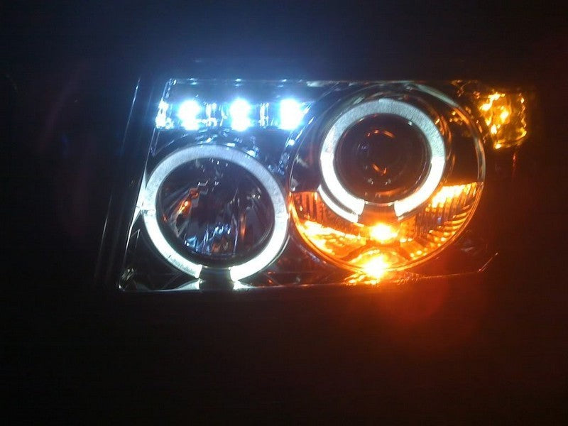 Spyder Ford Ranger 01-11 1PC Projector Headlights LED Halo LED Blk PRO-YD-FR01-1PC-HL-BK-DSG Performance-USA