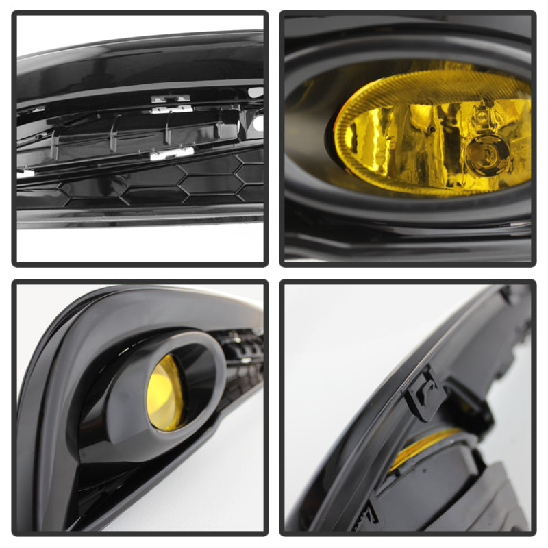 Spyder Honda Civic 2013-2014 4dr OEM Fog Light W/Switch Yellow FL-HC2013-4D-Y-DSG Performance-USA