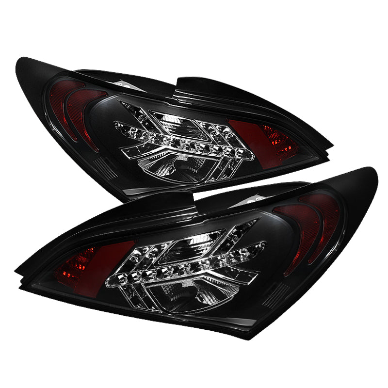 Spyder Hyundai Genesis 10-12 2Dr LED Tail Lights Black ALT-YD-HYGEN09-LED-BK-DSG Performance-USA