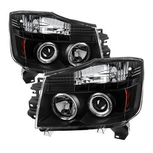 Load image into Gallery viewer, Spyder Nissan Titan 04-14/Armada 04-07 Projector Headlights LED Halo LED Blk PRO-YD-NTI04-HL-BK-DSG Performance-USA