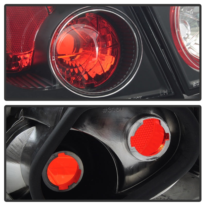 Spyder Toyota Corolla 03-08 Euro Style Tail Lights Black ALT-YD-TC03-BK-DSG Performance-USA