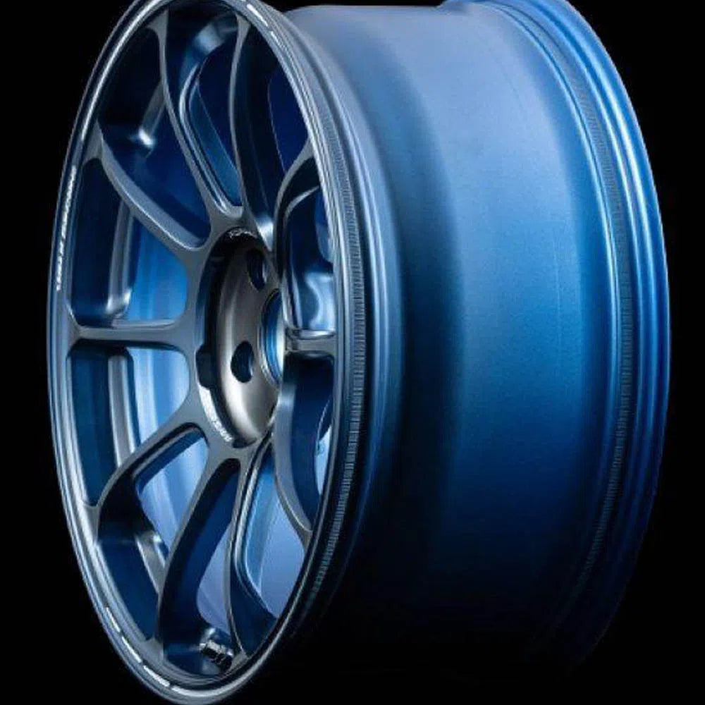 Volk Racing ZE40 Time Attack III Wheel - 18x10.5 / 5x114.3 / +14mm Offset - Metallic Blue/Matte Black Clear-DSG Performance-USA