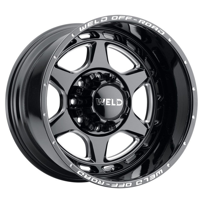 Weld Aragon Off-Road Wheel - 20x10 / 5x139.7 / 5x150 / +13mm Offset - Gloss Black Milled-DSG Performance-USA