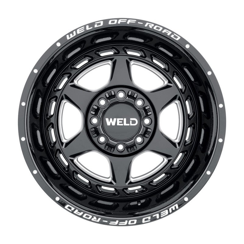 Weld Aragon Off-Road Wheel - 20x10 / 5x139.7 / 5x150 / -18mm Offset - Gloss Black Milled-DSG Performance-USA