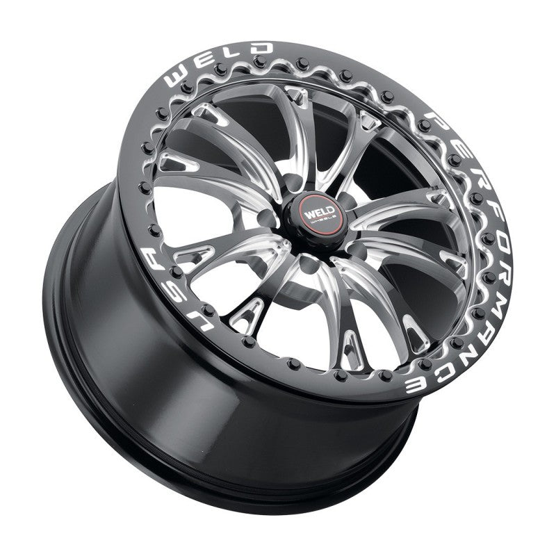 Weld Belmont Beadlock Street Performance Wheel - 17x10 / 5x114.3 / +25mm Offset - Gloss Black Milled DIA-DSG Performance-USA