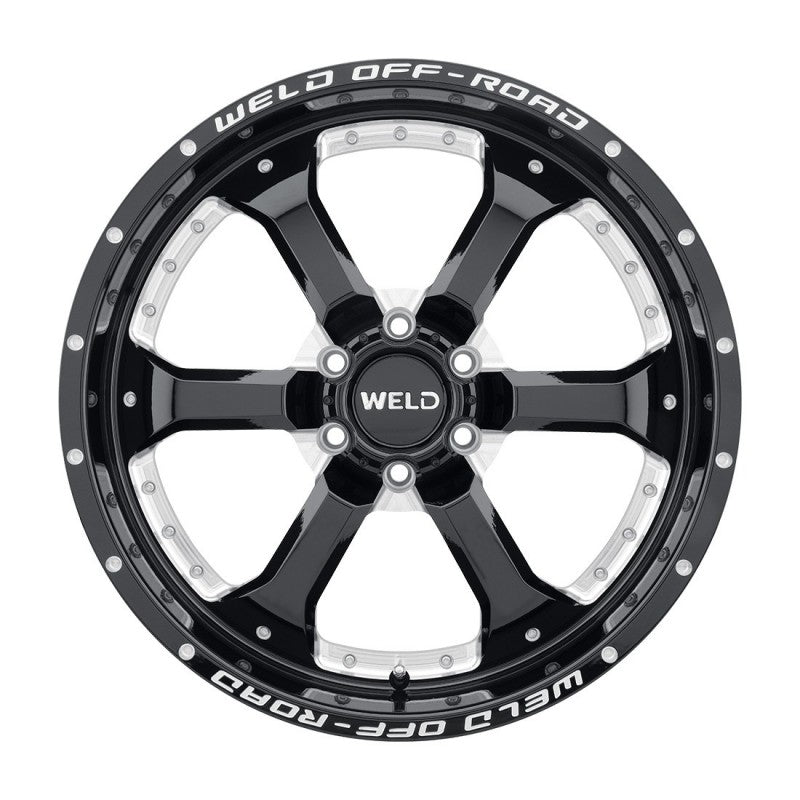 Weld Granada Eight Off-Road Wheel - 20x12 / 8x165.1 / -44mm Offset - Gloss Black Milled-DSG Performance-USA