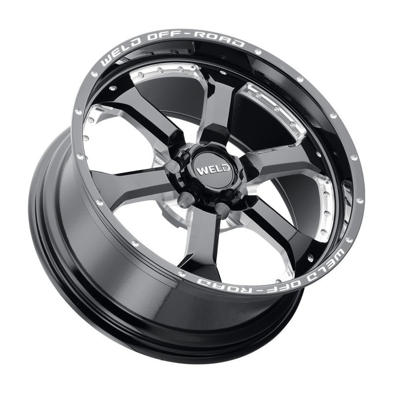 Weld Granada Eight Off-Road Wheel - 20x12 / 8x165.1 / -44mm Offset - Gloss Black Milled-DSG Performance-USA