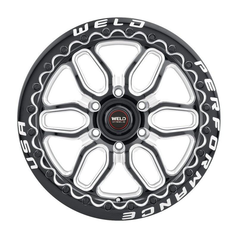 Weld Laguna 6 Beadlock Street Performance Wheel - 20x10 / 6x135 / +38mm Offset - Gloss Black Milled DIA-DSG Performance-USA