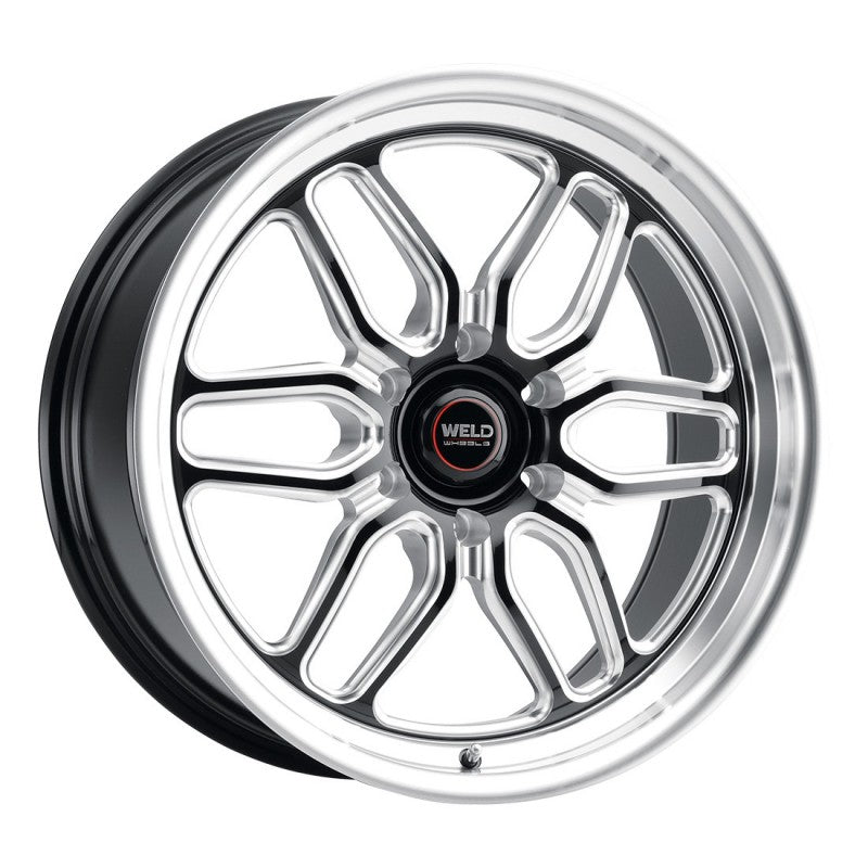 Weld Laguna 6 Drag Street Performance Wheel - 17x5 / 6x139.7 / -25mm Offset - Gloss Black Milled DIA-DSG Performance-USA