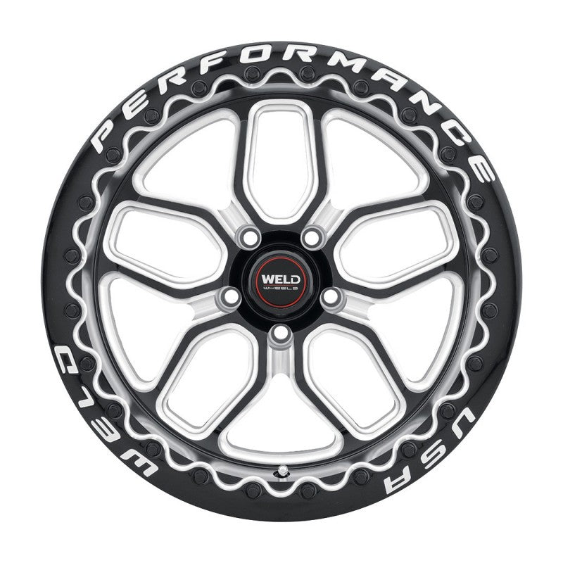 Weld Laguna Beadlock Street Performance Wheel - 15x10 / 5x120.7 / +50mm Offset - Gloss Black Milled DIA-DSG Performance-USA