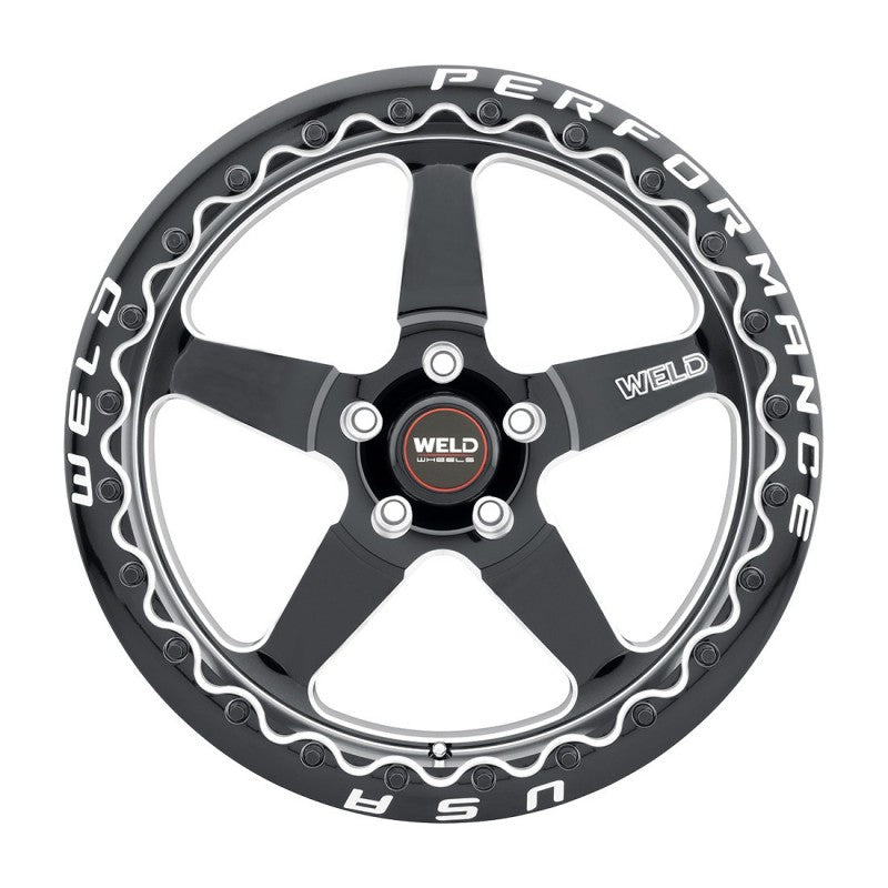 Weld Ventura Beadlock Street Performance Wheel - 17x10 / 5x115 / 0mm Offset - Gloss Black Milled DIA-DSG Performance-USA