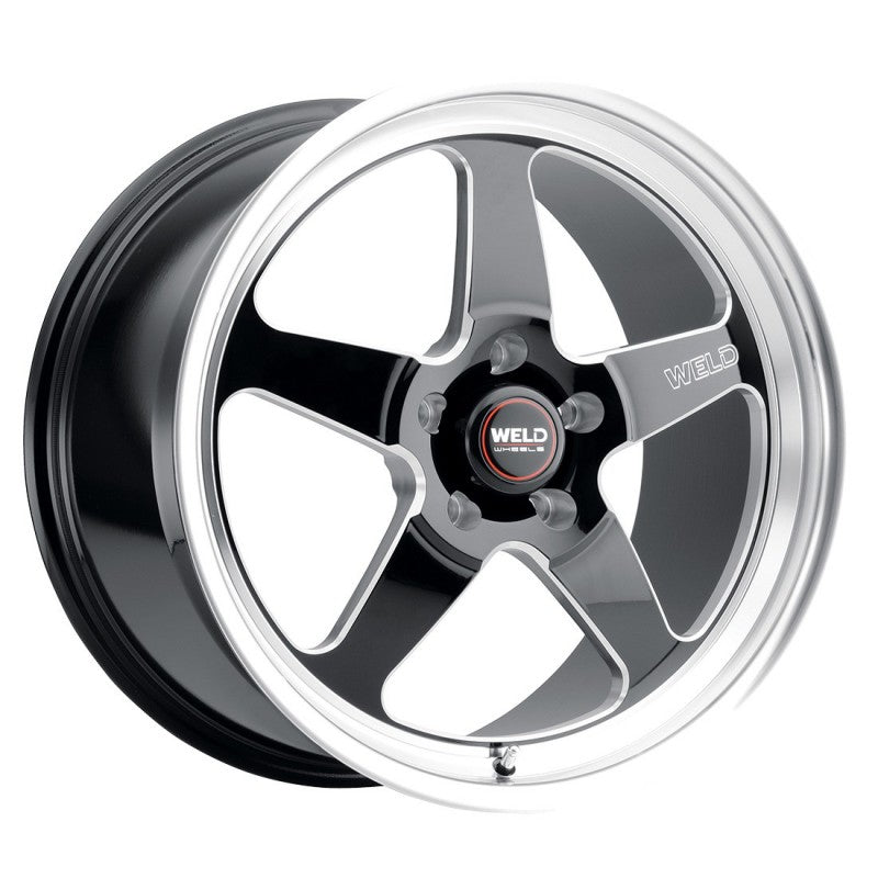 Weld Ventura Drag Street Performance Wheel - 18x5 / 5x115 / -32mm Offset - Gloss Black Milled DIA-DSG Performance-USA