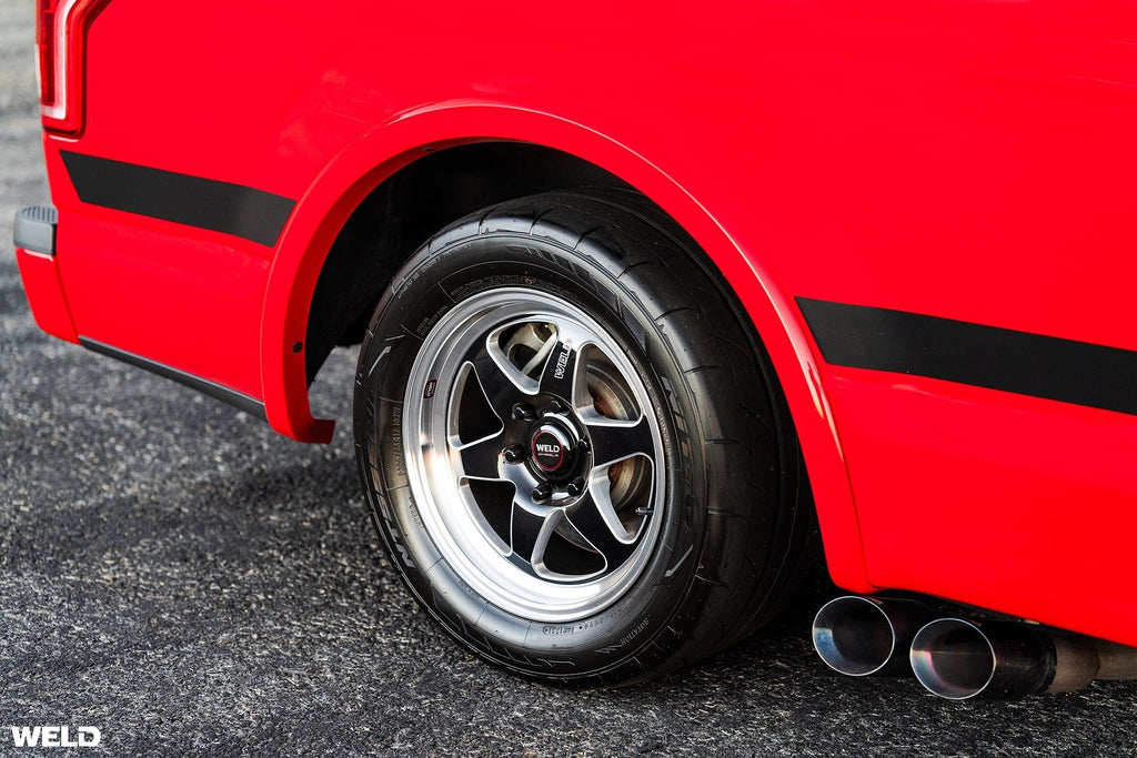 Weld Ventura Drag Street Performance Wheel - 18x5 / 5x120.65 / -10mm Offset - Gloss Black Milled DIA-DSG Performance-USA