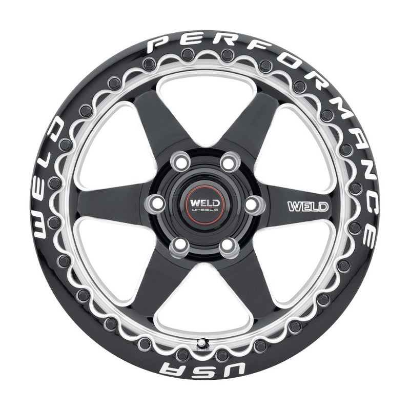 Weld Ventura Six Beadlock Street Performance Wheel - 17x9.5 / 6x127 / +35mm Offset - Gloss Black Milled DIA-DSG Performance-USA